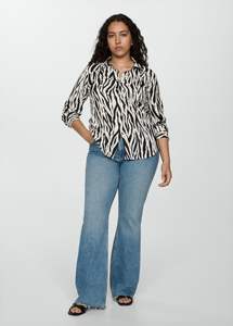 <span class=keywords><strong>เสื้อ</strong></span>เชิ้ตสตรีแขนยาวพิมพ์<span class=keywords><strong>ลาย</strong></span><span class=keywords><strong>ม้าลาย</strong></span>คอเสื้อแบบกระดุมขนาดใหญ่50ชิ้นสำหรับ<span class=keywords><strong>เสื้อ</strong></span>ผ้าตามสั่ง - Product Image 2