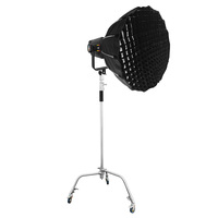 3.3M photographie C support lumière support robuste en acier inoxydable magique jambe bras barre transversale poignée tête trépied avec roues