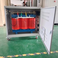SG-50KVA Autotransformateur triphasé à servomoteur, type sec, abaisseur de tension 440V/480V/415V vers 380V/220V/200V, transformateur d'isolement