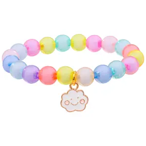 Children Cute Charm Cartoon Bracelet Girl Child Plastic Toy Bracelet Princess Pink Jewelry Accessories Baby Bracelet