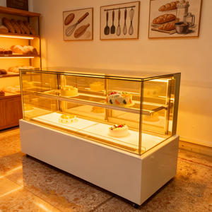 Refrigerador Exhibidor de Pasteles con Enfriamiento por Aire y Enfriamiento Directo, con Puerta de Vidrio Antivaho para Exhibición de Pasteles y Reposterí<span class=keywords><strong>a</strong></span> - Product Image 1