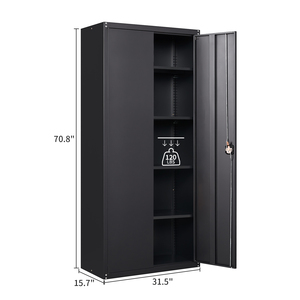 Đồ nội thất thương mại sắt Tủ hồ sơ bên ngoài kim loại KD lưu trữ Tủ hai cửa tủ quần áo thép với kệ - Product Image 2