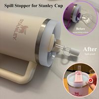 Capuchon de paille réutilisable en silicone de 10 mm avec bouchon anti-fuite et cache-poussière pour tasses isothermes, gobelets et accessoires de boisson