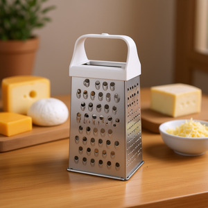 Grattoir carré de grande taille MetalTex en acier inoxydable, outil pour râper le fromage - Product Image 3