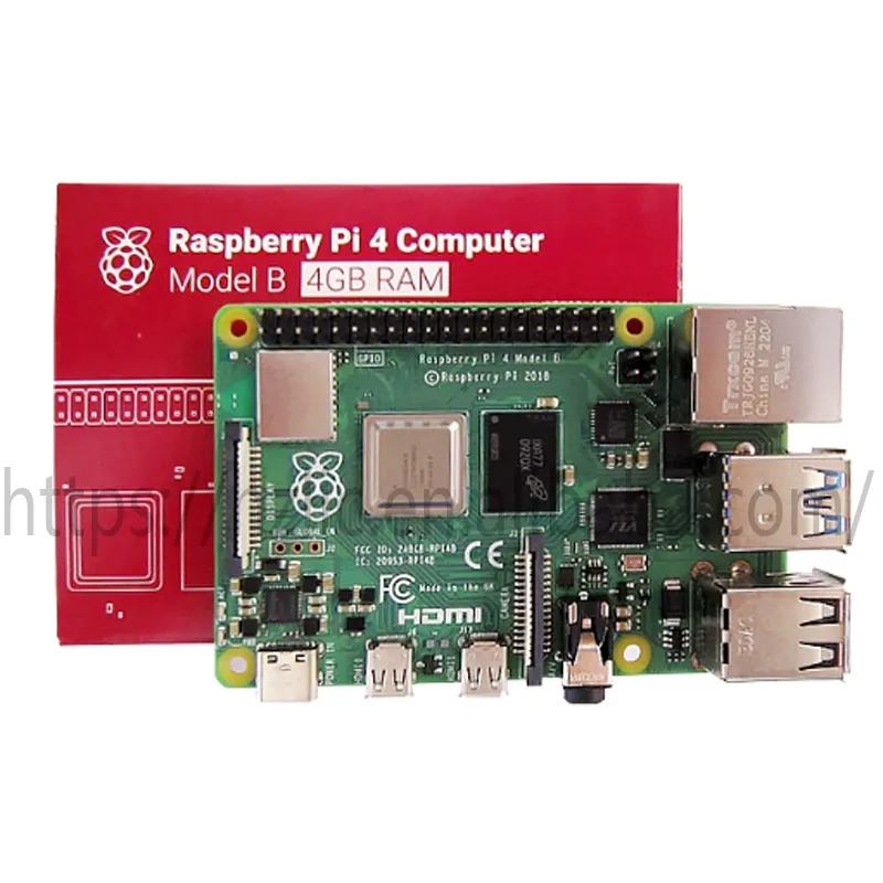 Raspberry Pi 4B papan RAM lebih cepat dari 3B + Raspberry Pi 4b 1GB 2GB 4GB 8G Kit pemula (casing + kipas + kartu SD + catu daya + kabel mikro)