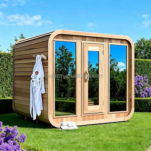 Sauna extérieur écologique en forme de cube pour le yoga et le bien-être, cabine de sauna en bois préfabriquée pour jardin, <span class=keywords><strong>spa</strong></span> de luxe à domicile - Product Image 3