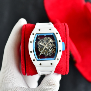 Orologi di Lusso da Uomo Stile 055 Edizione Asia Bubba Watson Cassa in Titanio Grigia Orologio Meccanico Manuale Scheletrato Sportivo - Product Image 1