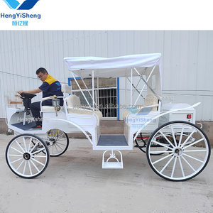 Buggy de mariage western classique de haute qualité, transport spécial élégant pour les couples - Product Image 3