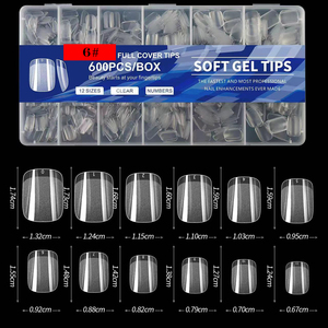600pcs Semi Matte <b>Nail</b> Tips No Mark No Polishing Artificial <b>Nail</b> <b>Extensions</b> for Manicure Art - Product Image 3