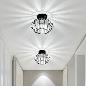 <span class=keywords><strong>Plafonnier</strong></span> LED encastré en cristal pour couloir, style nordique, suspension créative unique, petite lampe pour <span class=keywords><strong>hall</strong></span> <span class=keywords><strong>d</strong></span>'<span class=keywords><strong>entrée</strong></span>, doré/noir - Product Image 3