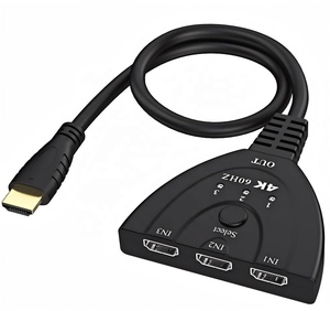 Conmutador de 3 Puertos 3 en 1 Salida 4K 60HZ 2.0, Conmutador 3x1 HDCP2.2 HDR, Cable Convertidor Pigtail para PS4, PS5, Xbox, <span class=keywords><strong>Apple</strong></span> <span class=keywords><strong>TV</strong></span>, <span class=keywords><strong>PC</strong></span> - Product Image 1
