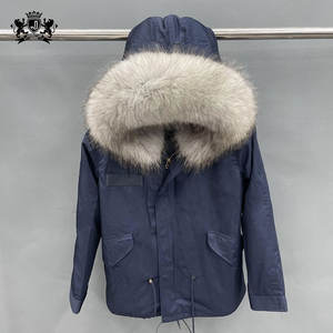 Veste isotherme chaude <span class=keywords><strong>imperméable</strong></span> coupe-vent manteaux par temps froid vente en gros <span class=keywords><strong>Parka</strong></span> d'hiver en fourrure <span class=keywords><strong>avec</strong></span> <span class=keywords><strong>capuche</strong></span> pour femmes - Product Image 2