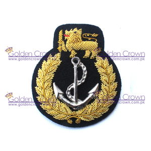 Insigne de capuchon de fil de lingot d'or de haute qualité Badges à coudre en tissu brodé à la main - Product Image 1