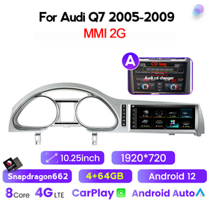 Écran GPS de voiture MEKEDE, lecteur vidéo de voiture pour <span class=keywords><strong>Audi</strong></span> <span class=keywords><strong>Q7</strong></span> 2005-2015, <span class=keywords><strong>autoradio</strong></span> DSP Android 12 Snapdragon 662 - Product Image 4