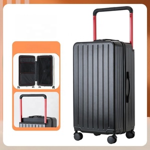 <span class=keywords><strong>Valise</strong></span> tendance à <span class=keywords><strong>double</strong></span> <span class=keywords><strong>compartiment</strong></span> de couleur unie <span class=keywords><strong>Valise</strong></span> à roulettes de grande valeur <span class=keywords><strong>Valise</strong></span> à roulettes universelle à large chariot - Product Image 5