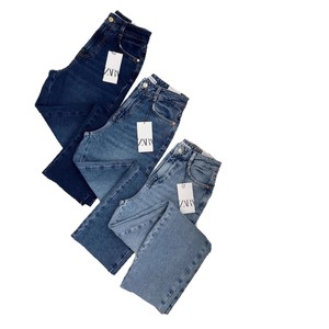 Nuovi <span class=keywords><strong>Jeans</strong></span> da Donna Invernali a Vita Media, Gamba Dritta, Tinta Unita, Casual, Moda Transfrontaliera, Abbinabili con Tutto, Vendita all'Ingrosso - Product Image 5