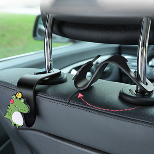 Gancho para asiento de coche Yiju, diseño de dinosaurio de dibujos animados, material ABS, gancho antideslizante para almacenamiento en el interior del coche, uso en el respaldo del asiento trasero. - Product Image 2