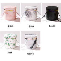 Boîtes rondes roses pour fleurs, emballage floral, cadeau, bonbons, dragées, boîte de rangement, sac en papier, boîte à bouquet avec couvercle