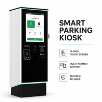 Borne de paiement libre-service avec lecteur de carte bancaire et accepteur de pièces pour la gestion des systèmes de stationnement hospitalier et les stations de paiement automatiques