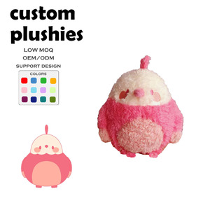 Tùy Chỉnh Ít Màu Hồng Gà Búp Bê Kawaii Sang Trọng Gối Đồ Chơi Thú Nhồi Bông Đồ Chơi Thú Bông Phim Hoạt Hình Dễ Thương Gối - Product Image 2