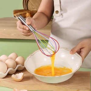8/10/12inch Silicone Whisk Set of 3 Pieces Manual <b>Egg</b> Beater Stainless Steel Handle <b>Egg</b> Whisking Stirring Tools for Cooking - Product Image 3