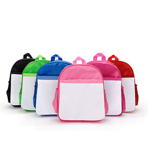 Wholesale Blank Kids Backpack for Sublimation DIY OEM Plain Polyester Backpack for Custom Print Christmas Gift