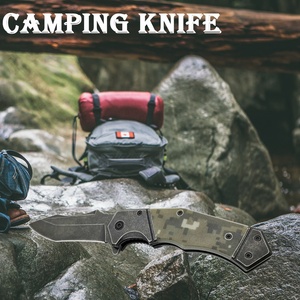 Cuchillo Táctico Plegable al por Mayor con Hoja de Piedra Lavada para Uso Exterior, Cuchillo de Supervivencia EDC para Caza, Camping y Rescate - Product Image 5