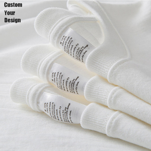 T-shirt Oversize in Cotone Bianco con Spalle Cadenti, Personalizzabile con Logo, Stile Streetwear, per <span class=keywords><strong>Uomo</strong></span> - Product Image 1
