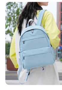 Unisex Waterproof Student <b>Backpack</b> Large Capacity School Bag Casual Travel Daypack with Zipper Pocket - Product Image 4