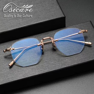 Osicare デザイナー ブランド アイウェア リムレス 3ピース Montura De Gafas Lujo ヴィンテージ Brillen メガネ 眼鏡 チタン製 オプティカル フレーム - Product Image 1