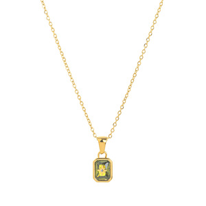 תכשיטי אופנה הלינסי נירוסטה לידה 12 יום הולדת קריסטל כוכב קריסטל שרשרת תליון הבריח - Product Image 4