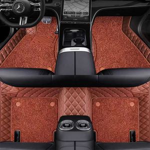 Tapis de sol de <span class=keywords><strong>voiture</strong></span> de luxe, couvrant entièrement l'avant et l'arrière, faciles à nettoyer et antidérapants, en cuir - Product Image 2