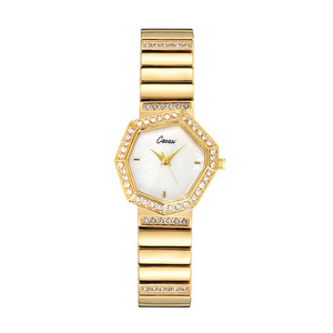 Montre de luxe personnalisée <span class=keywords><strong>pour</strong></span> femmes avec cadran hexagonal, face en nacre, mouvement à quartz étanche, cadeau - Product Image 5