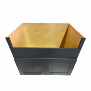 Vietnam Factory Door to Door Wholesale RTA Farmhouse Sink Cabinet Shaker Style Apron Sink Base Cabinet USA Wooden Sink Cabinet - Product Image 1