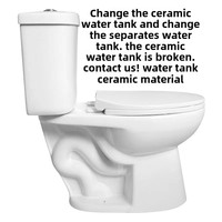 Ensemble de toilettes en céramique moderne et traditionnelle en deux pièces, réservoir séparé pour lavabo, ensemble complet pour toilettes à la turque