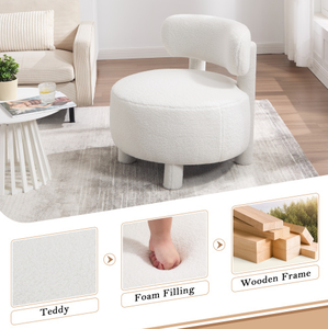 Fauteuil en bois de luxe moderne avec revêtement en tissu, confortable et moelleux, pour salon et chambre à coucher, chaise de détente pour la maison et l'appartement - Product Image 3