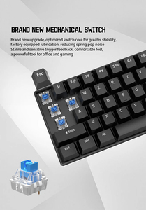 <span class=keywords><strong>Clavier</strong></span> <span class=keywords><strong>Gaming</strong></span> <span class=keywords><strong>Mécanique</strong></span> 60 Pour Cent Ergonomique Durable avec Câble USB-C Détachable, Mini <span class=keywords><strong>Clavier</strong></span> Blanc avec Switches Rouges - Product Image 4