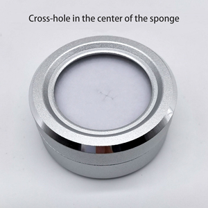 Boîte à bijoux de luxe ronde en <span class=keywords><strong>verre</strong></span> transparent avec couvercle rotatif, présentoir pour bijoux avec rangement pour diamants <span class=keywords><strong>argent</strong></span>és et organisateur de pierres brutes - Product Image 5