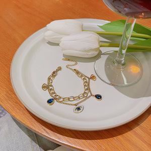 Pulsera de gota de agua con ojos de elfo versátil a la moda Simple impermeable sin deslustrar lágrimas de acero inoxidable <span class=keywords><strong>regalo</strong></span> de joyería - Product Image 2