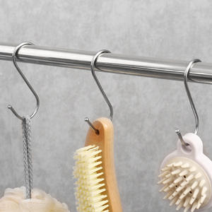 Gancho de pared de acero inoxidable tipo S para el hogar, organizador de ropa de secado de alambre de hierro para accesorios de sombrero de baño - Product Image 3