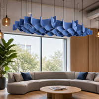 Panneau acoustique en feutre PET rond, absorbant le son, pour plafond, directement de l'usine, pour aéroport, salle