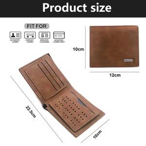 <span class=keywords><strong>New</strong></span> Slim PU da thẻ tín dụng chủ hợp thời trang túi sang trọng PU tối giản đồng xu Ví biểu tượng tùy chỉnh thiết kế da Mens Ví - Product Image 5