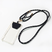 Porte-étui de téléphone portable à double tête Sangle en polyester réglable Corde en nylon pour téléphone portable Longes de téléphone portable