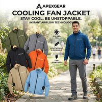 Veste de pêche rechargeable à 3 vitesses, taille américaine, personnalisable, avec ventilateur intégré pour la randonnée et le cyclisme – Vente en gros