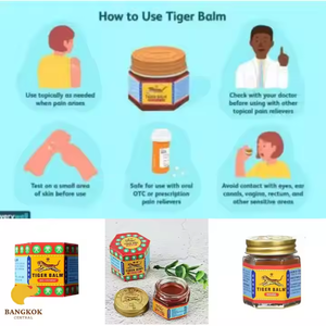 Medicina china a base de hierbas Tigre tailandés blanco rojo enfriamiento calefacción bálsamo Bangkok aceite Original/bálsamo de tigre Tailandia/bálsamo de tigre
