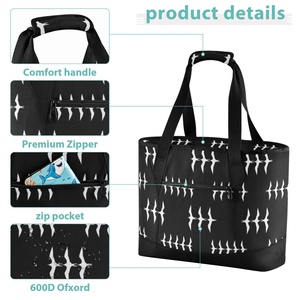 Hawaiian Iwa Birds Design Custom Print Hot Cold Cooler Bag Shoulder Insulated Cooler Lunch Tote Shopping Bag with Zipper - Product Image 5