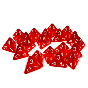 Mini D4 dadi rosso trasparente all'ingrosso all'ingrosso RPG DND poliedrico 4 dadi lati - Product Image 3