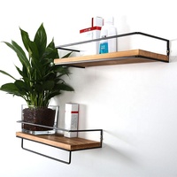 Benutzer definierte einfach zu installierende 2er-Set schwimmende Holz regale Wandre gale für Wohnkultur/Küche/Bad/Schlafzimmer