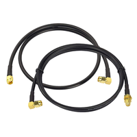 Câble coaxial RG58, connecteur mâle SMA à angle vers connecteur femelle SMA, assemblage de câble RF RG58