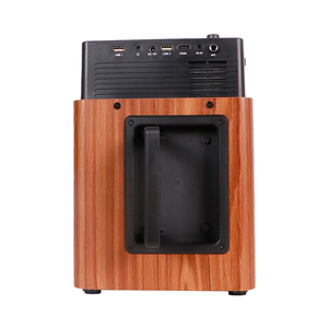 Projecteur de grain de bois cube sans fil <span class=keywords><strong>2022</strong></span> pour projecteur de cinéma maison avec haut-parleur et microphone - Product Image 3